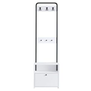 Cuier cu raft pentru pantofi Quinn White and Black imagine