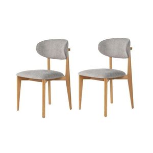 Set de scaune de sufragerie Lionte Grey and LightOak, 2 buc., gri imagine