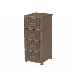 Aldotrade Comoda cu 4 sertare RETRO NEW, maro, maro imagine