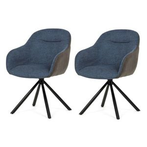 Set de scaune de sufragerie cu mecanism deîntoarcere DCH-Y1143 BLUE2, 2 buc., albastru imagine