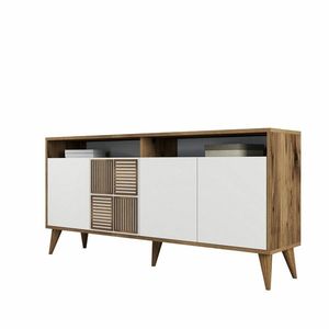Dulap Milan Walnut and White, alb imagine