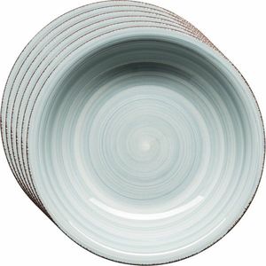 Mäser Set of 6 deep plates Bel Tempo 21.5 cm, light blue, albastru deschis imagine