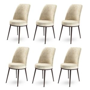 Set de scaune de sufragerie Dexa Cream, 6 buc., crem deschis, 6 buc. imagine