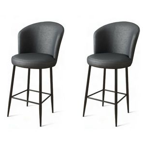 Set de scaune de bar Uras Anthracite, 2 buc., antracit, 2 buc. imagine
