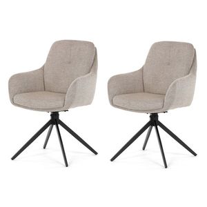 Set de scaune de sufragerie cu mecanism deîntoarcere DCH-P3174 LAN2, 2 buc., bej imagine