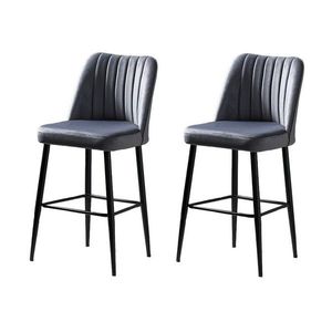 Set de scaune de bar Vento Grey and Black, 2 buc., gri, 2 buc. imagine