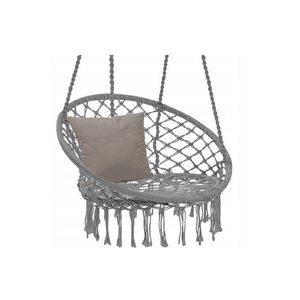 Scaun suspendat de grădină BOHO, 80 x 60 x 120 cm, gri imagine