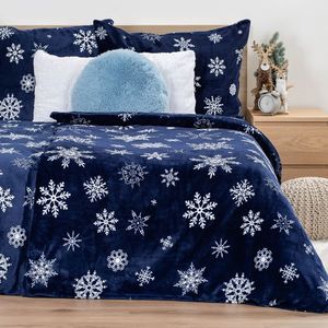4Home Lenjerie de pat din microflanel Midnight Snowfall, 140 x 200 cm, 70 x 90 cm imagine