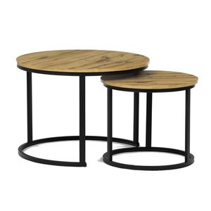 Set de măsuțe de conferință, stejar sălbatic, 2buc., maro deschis imagine