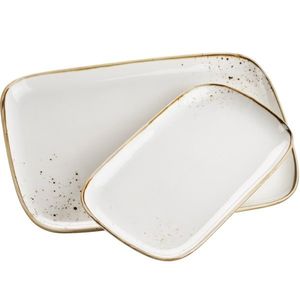 Mäser Set de 2 tăvi Pintar White cu puncte maro imagine