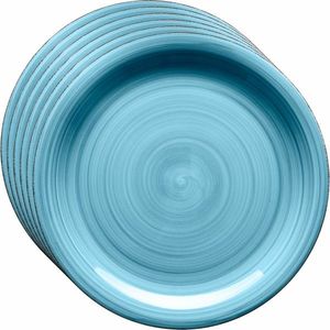Mäser Set of 6 shallow plates Bel Tempo 27 cm, blue, albastru imagine