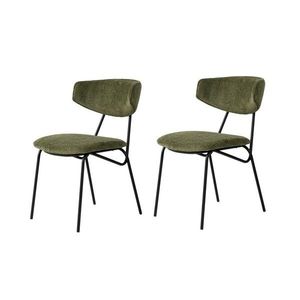 Set de scaune de sufragerie Nancy Green and Black, 2 buc., verde imagine