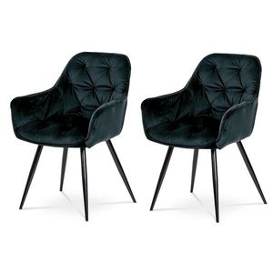 Set de scaune de sufragerie DCH-421 BK4, 2 buc., negru imagine