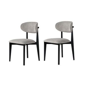 Set de scaune de sufragerie Lionte Grey and Black, 2 buc., gri imagine