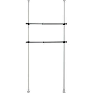 Wenko Set de 2 bare telescopice orizontaleHerkules, negru, negru imagine