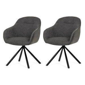 Set de scaune de sufragerie cu mecanism deîntoarcere DCH-Y1143 GREY2, 2 buc., gri imagine