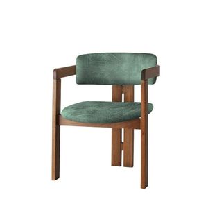 Scaun de sufragerie CO Green and Walnut, verde imagine