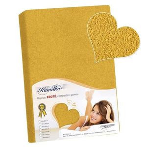 Bellatex Cearșaf din bumbac terciat, 120 x 200 cm, galben, 120 x 200 cm imagine