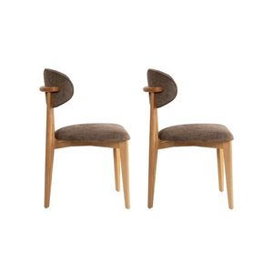 Set de scaune de sufragerie Lionte Brown and LightOak, 2 buc., maro imagine