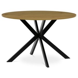 Masă de sufragerie 120 x 120 cm, stejar sălbatic, maro deschis, L imagine