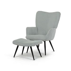 Fotoliu pentru relaxare cu suport pentru picioare L7285 BLUE6, albastru, albastru deschis imagine