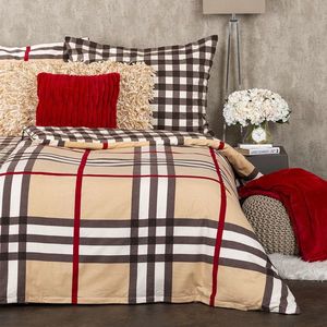 Lenjerie de pat din flanelă 4Home Cub, bej, 160 x 200 cm, 70 x 80 cm imagine