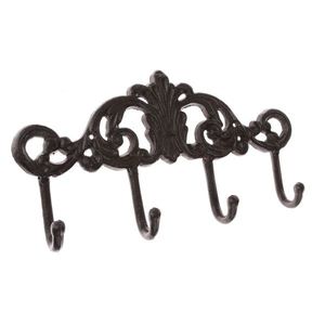 Cuier din fontă Bodeguita negru, 15 x 31 cm, negru imagine