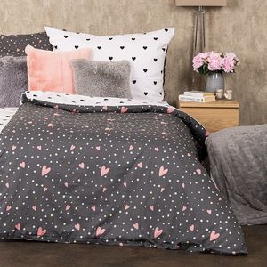 Lenjerie bumbac 4Home Inimioare, 140 x 220 cm, 70 x 90 cm imagine