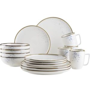 Mäser Set de 16 piese de vase Pintar White cupuncte albastre, albastru imagine