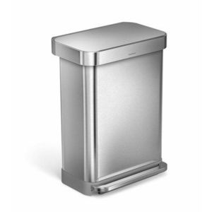 Simplehuman Coș de gunoi cu pedală 55 l, argintiu, argintiu, 55 l imagine