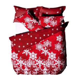 B.E.S. Petrovice Lenjerie de pat din flanelă Roșuiarna de basm, 140 x 200 cm, 70 x 90 cm imagine