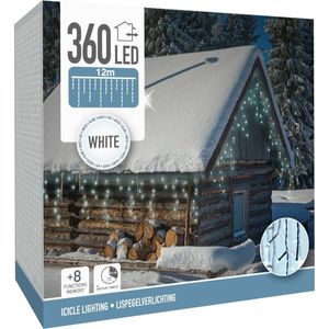 Instalație luminoasă Ploaie curgătoare 12 m, 360 LED, alb rece imagine