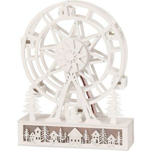 Roată rotativă luminoasă de Crăciun Vesnička, cm, 4x LED, lemn imagine