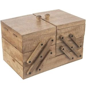 Cutie de cusut din lemn Orion Mango pliabilă 30, 5x 20 x 21 cm imagine