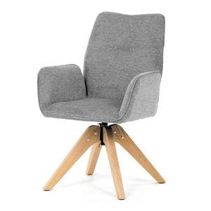 Scaun de sufragerie DCH-C2148 SIL2 cu materialimpermeabil, gri deschis imagine