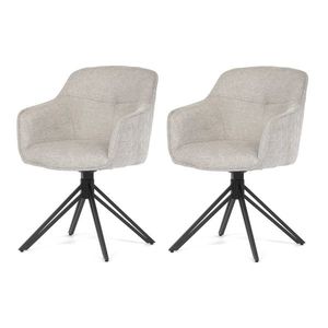 Set de scaune de sufragerie cu mecanism deîntoarcere HC-533 CRM2, 2 buc., bej imagine