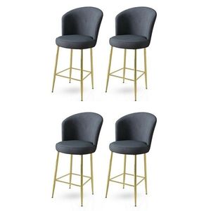 Set de scaune de bar Alte Anthracite and Gold, 4buc., antracit, 4 buc imagine