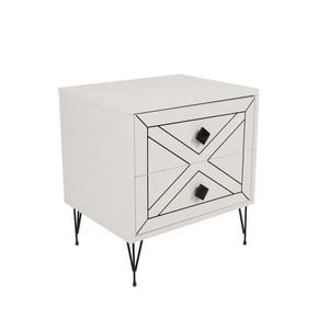 Noptieră Luna White, alb imagine