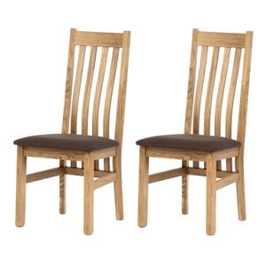 Set de scaune de sufragerie C-2100 BR2, stejar, 2buc., maro imagine