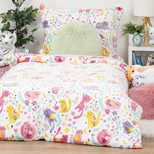 Lenjerie de pat din microflanel 4Home Playful Paws, 160 x 200 cm, 70 x 80 cm imagine