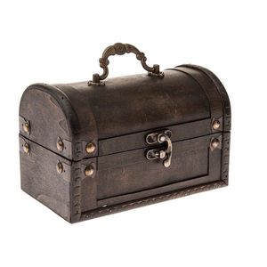 Cufăruș din lemn cu mâner, 17 x 11 x 11 cm, maro imagine