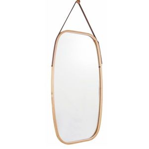 Oglindă suspendată cu ramă din bambus Lemi 3, 43 x1, 5 x 76 cm imagine