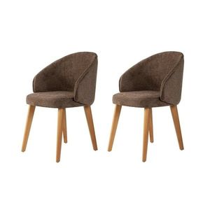 Set de scaune de sufragerie Bentley Brown and DarkOak, 2 buc., maro imagine
