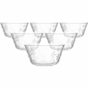 Altom Set de 6 boluri din sticlă Snowflakes 13 cm, 400 ml imagine