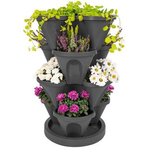 Cascadă pentru flori 4Home din 4 piese, antracit, antracit, 4 etaje imagine