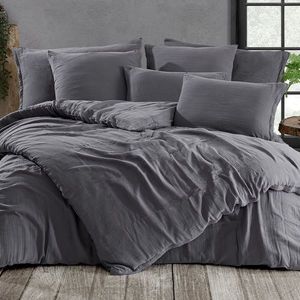 Lenjerie de pat din muselină 4Home Steel, gri, 220 x 200 cm, 2 buc. 70 x 90 cm imagine