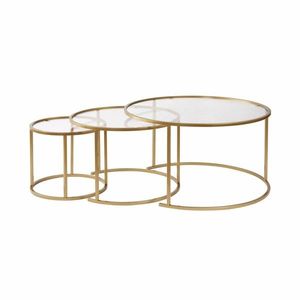 Set de măsuțe de cafea Aurum Gold 80 cm, 3buc., auriu imagine