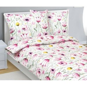 Bellatex Lenjerie de pat din bumbac Louka roz, verde, 140 x 200 cm, 70 x 90 cm imagine