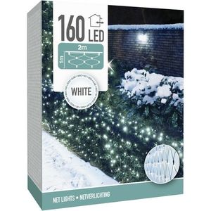 Rețea luminoasă pentru exterior, 200x100cm, 160LED-uri, alb rece, IP44, 2 m imagine