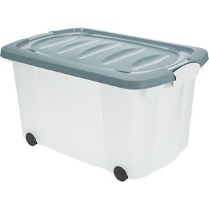 Cutie de depozitare cu roți, 60 x 39 x 32 cm, verde, verde imagine